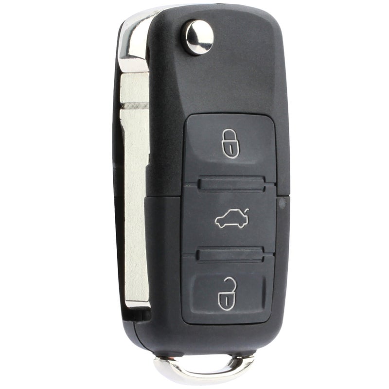USARemote Replacement Keyless Entry Remote Flip Key Fob fits 2002 2003 2004 2005 VW Jetta, Golf, Passat (HLO1J0959753AM) - Image 1